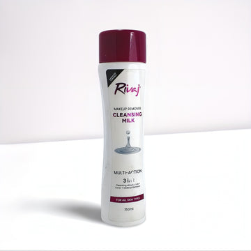 Rivaj Makeup Remover Cleansing Milk – 3-in-1 Multi-Action 150ML