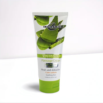 Christine Whitening Massage Cream with Aloe Vera | Cures Sunburn & Detoxifies