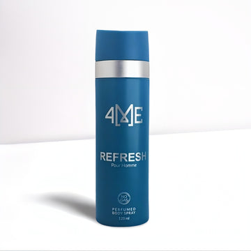 4ME Refresh Pour Homme Perfumed Body Spray, 120ml - No Gas Deodorant for Men