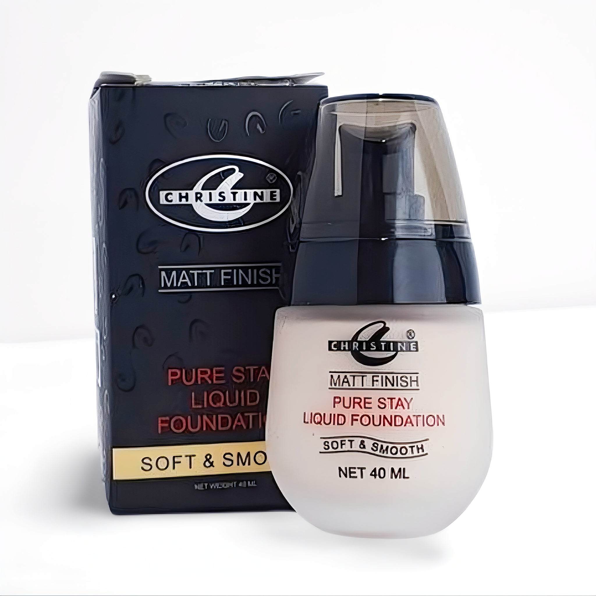 CHRISTINE Pure Stay Liquid Foundation | Matt Finish, Soft & Smooth