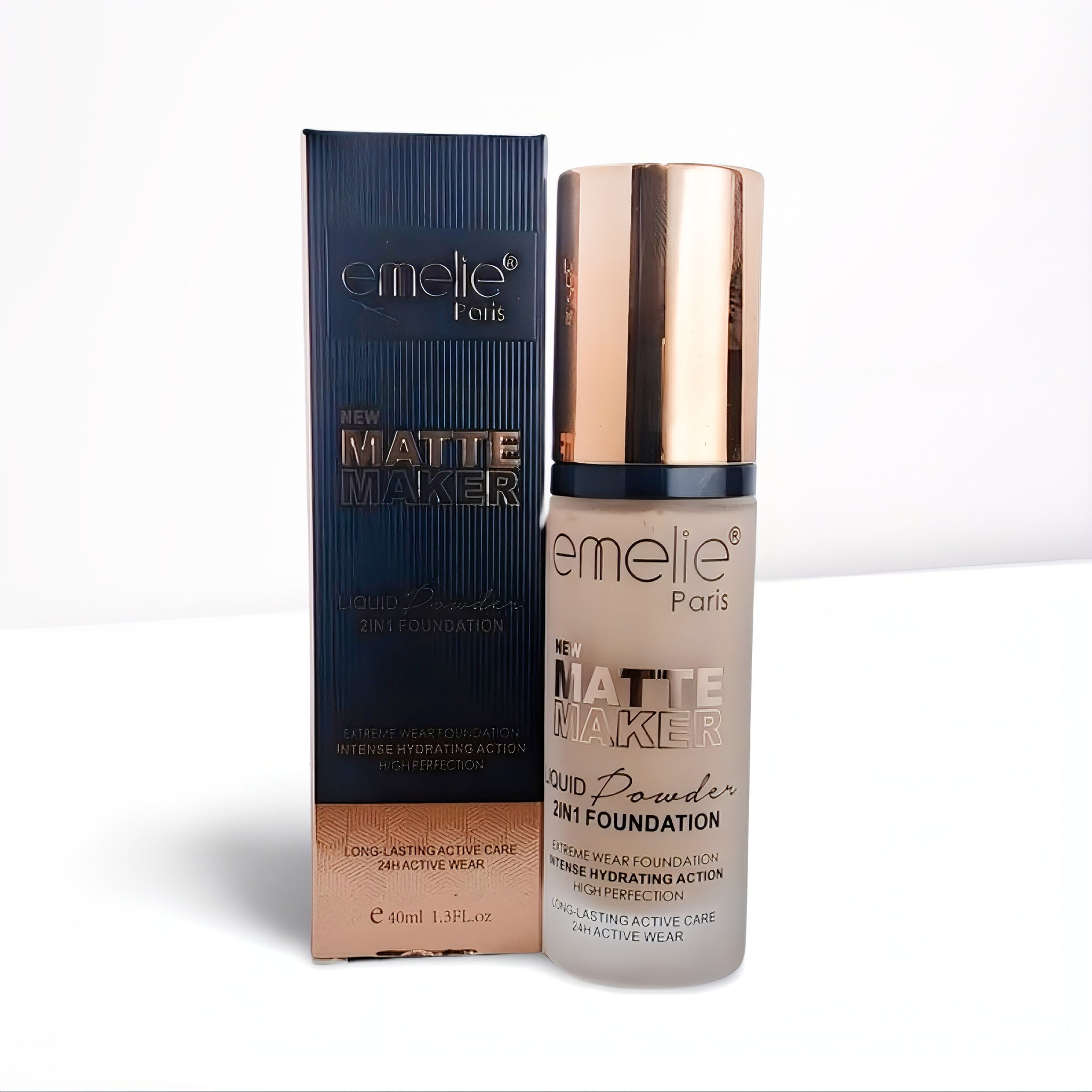 Emelie Paris Matte Maker Liquid Powder Foundation - 2in1 Hydrating & Long-Lasting Finish