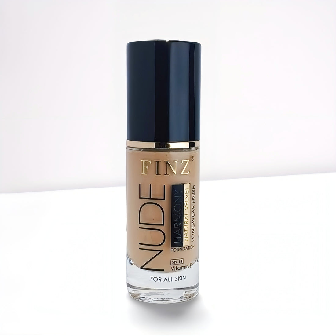 FINZ NUDE HARMONY Foundation | Natural Velvet, SPF 15, Vitamin E, Longwear