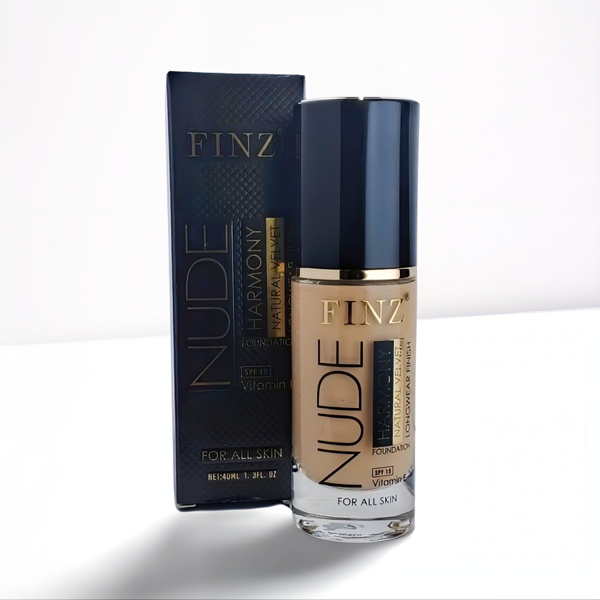 FINZ NUDE HARMONY Foundation | Natural Velvet, SPF 15, Vitamin E, Longwear