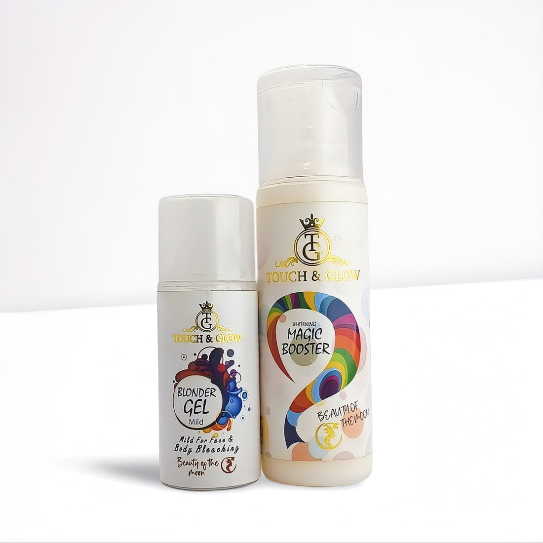 Touch & Glow Blonder Gel Mild + Whitening Magic Booster | Face & Body Bleaching Kit