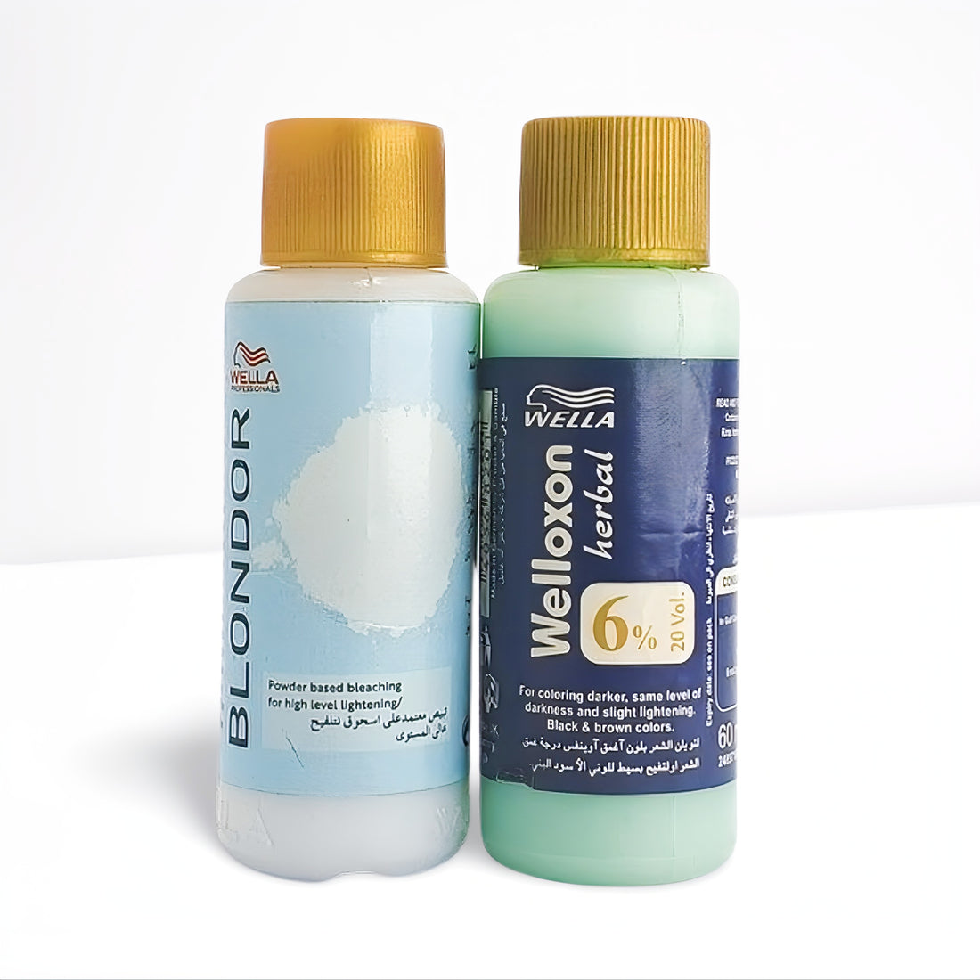 Wella Blondor Powder Lightener + Wella Welloxon Herbal Developer 6% (20 Vol) Kit (60ml)