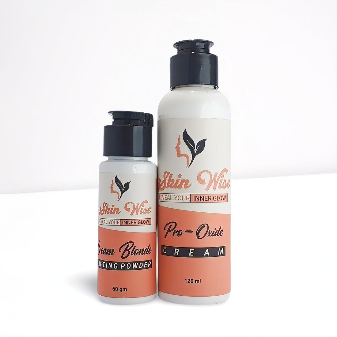 Skin Wise Cream Blonde Lifting Powder (60 gm) + Pro-Oxide Cream Developer (120 ml) Professional Hair Lightening and Blonding System