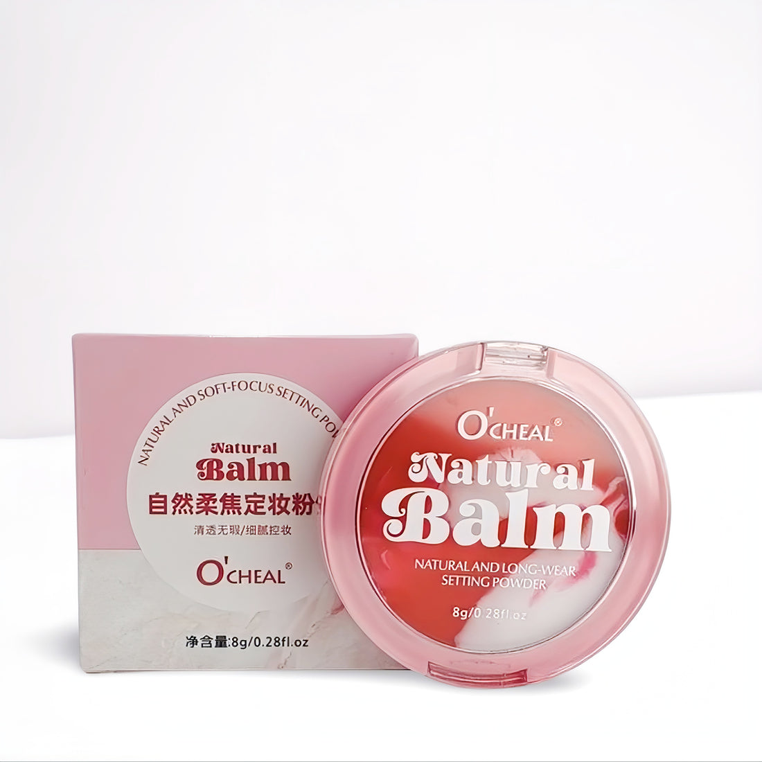 O'CHEAL Natural Balm Soft-Focus Setting Powder (8g) Clear, Flawless Finish