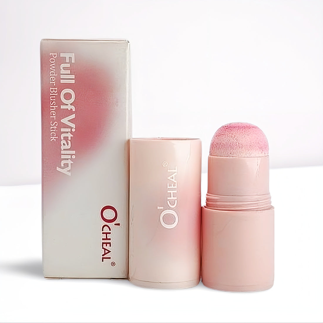 O'CHEAL Full Of Vitality Powder Blusher Stick: 3-in-1 Cheek, Lip, & Eye Color