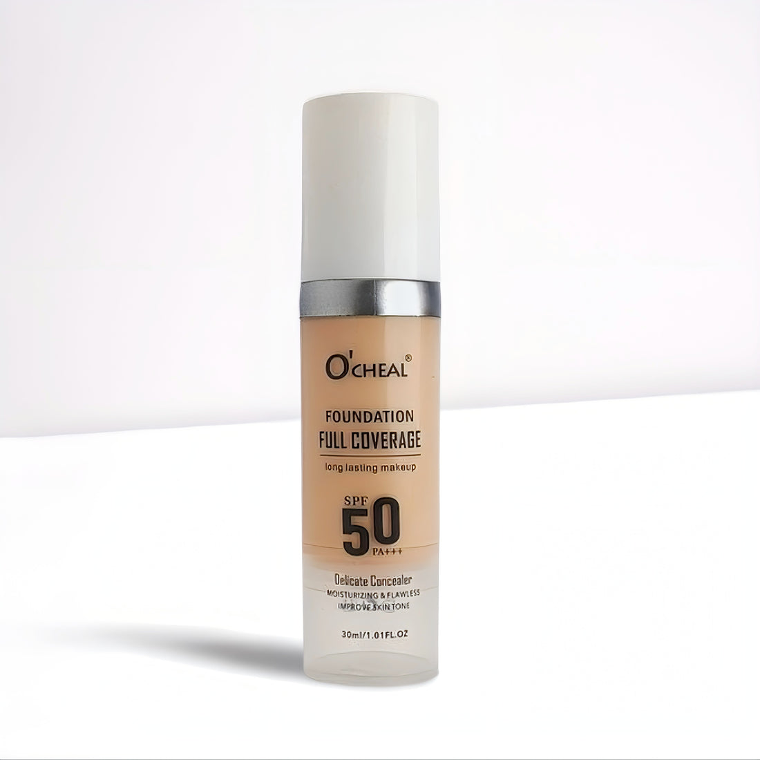 O'Cheal FULL COVERAGE Foundation SPF 50 PA+++ (30ml) Long Lasting Makeup | Delicate Concealer, Moisturizing, Flawless & Improve Skin Tone