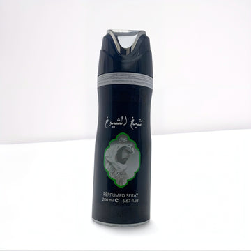 Lattafa Sheikh Al Shuyukh Perfumed Spray (Black/Silver) – Powerful Aromatic Fougere Deodorant (200ml)
