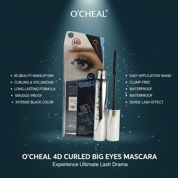 O'CHEAL 4D Mascara Black: Instantly Lengthening, Volumizing & Curling Lashes