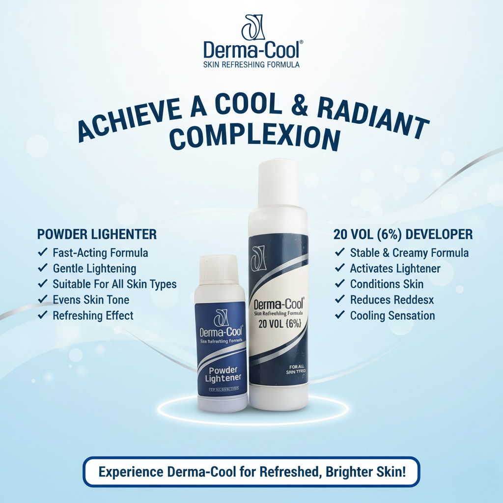 Derma-Cool Powder Lightener + 20 VOL {6%} Developer | Skin Refreshing Formula