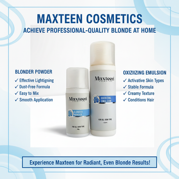 Maxteen Blonder Powder & Oxidizing Emulsion Kit (60g + 120ml)