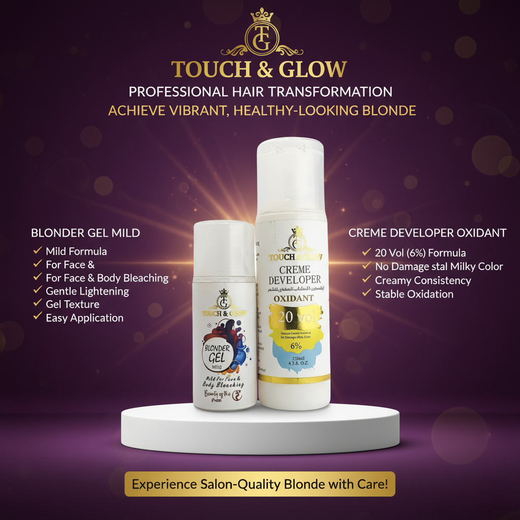 Touch & Glow Blonder Gel Mild + Crème Developer Oxidant 20 Vol 6%