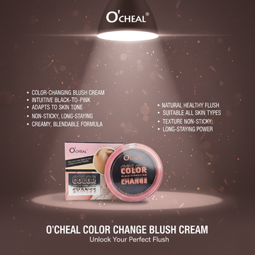O'Cheal Color Change Blush Cream (Black Turns Pink)