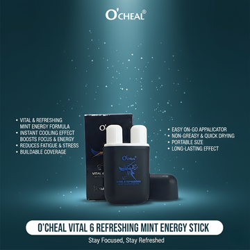 O'CHEAL Vital & Refreshing Mint Energy Stick – Instant Fatigue Relief Inhaler