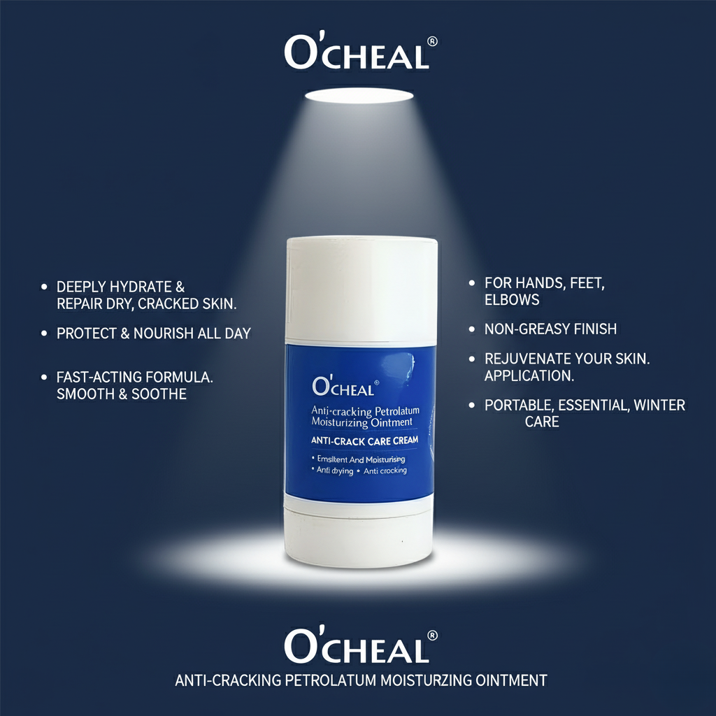 O'CHEAL Anti-cracking Petrolatum Moisturizing Ointment Stick (40g) Emollient & Moisturizing Repair Stick for Dry Skin
